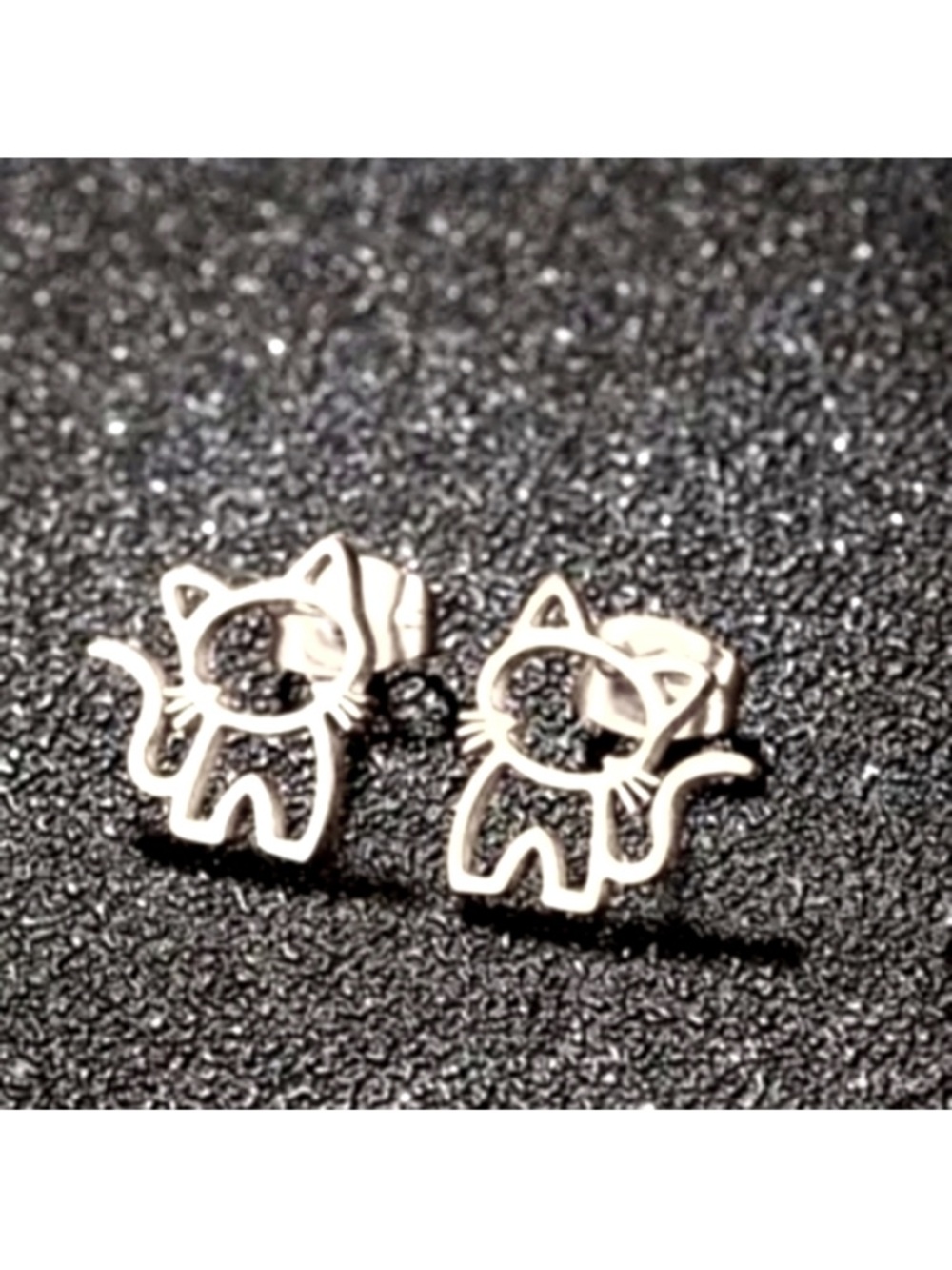 SS Cat Stud Earrings